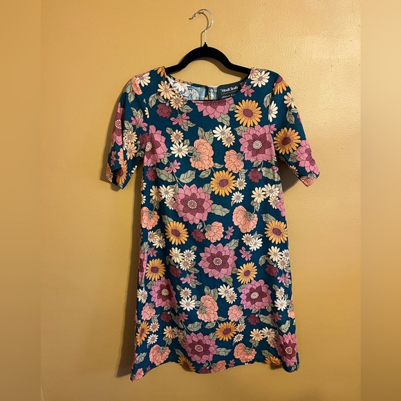 ModCloth x Princess Highway Floral Shift Dress Cotton Linen 60’s 70’s - Picture 2 of 6